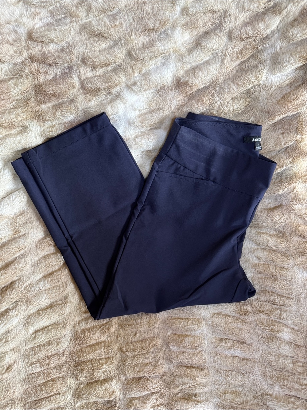 Acegolfs Eagle Performance Stretch Navy Capri Pants